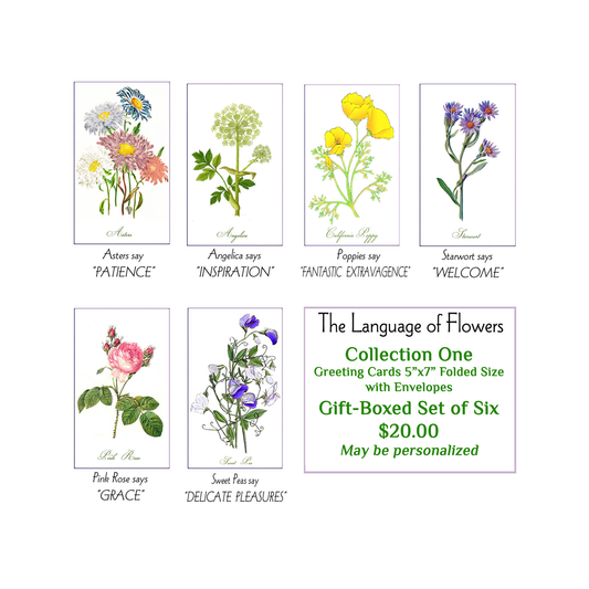 Language of Flowers Greeting Cards